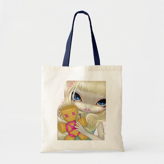 Voodoo i rosa gotisk fe hänger lös tygkasse (Framsidan)