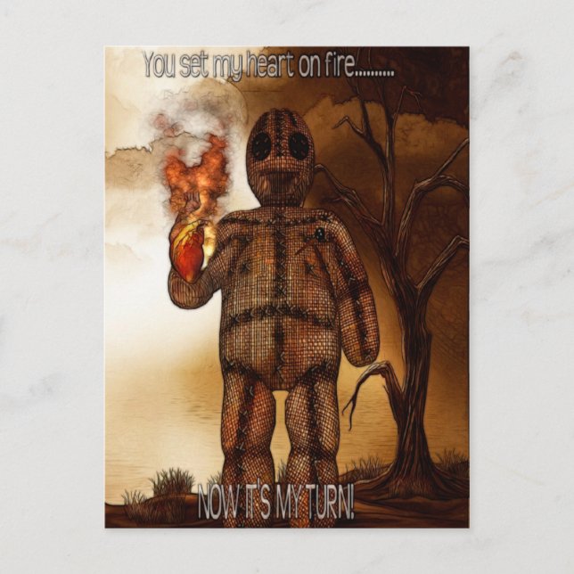 Voodoo-ing 2 "Hearts Afire" FUNNY Vykort (Framsida)