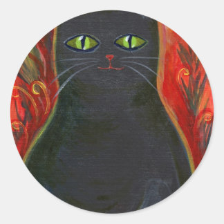 Voodoo Kattunge Runt Klistermärke