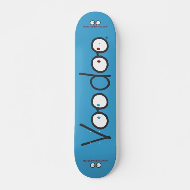Voodoo Long Skateboard Deck (blå) (Framsida)