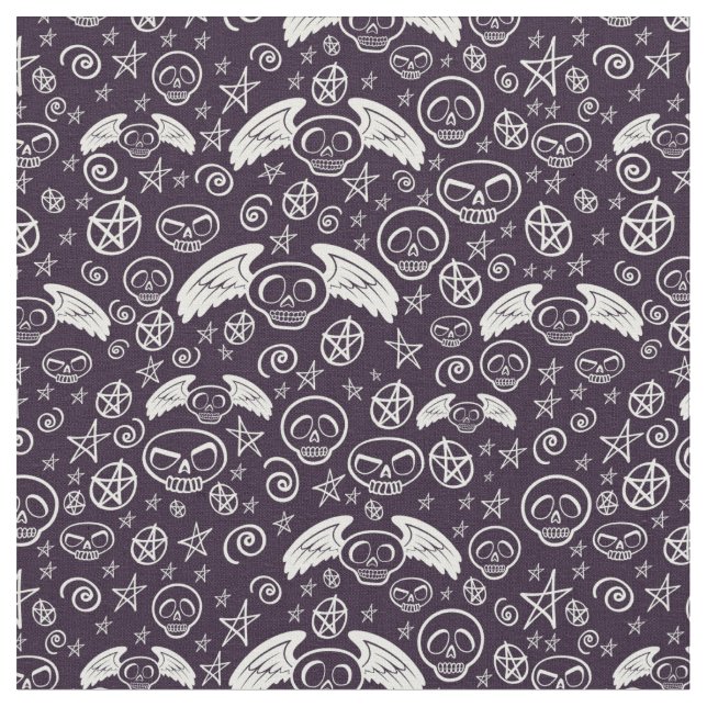 "Voodoo" mönster Tyg (Närbild)