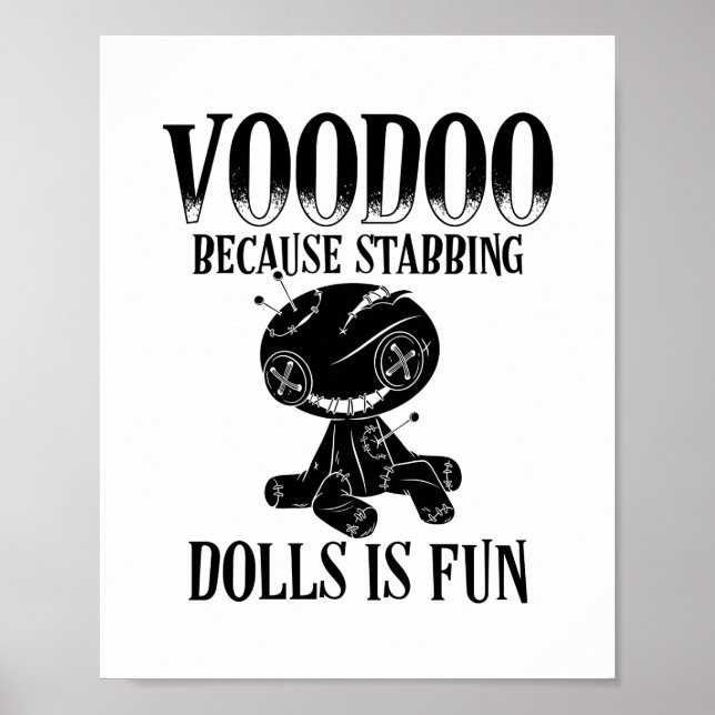 Voodoo Ord | Voodoo Doll Magic Curse Gift Poster (Framsidan)