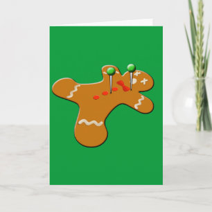 Voodoo Pepparkaksgubbe jul Humor Helgkort