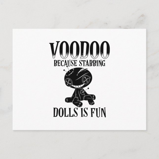 Voodoo Sayings | Voodoo Doll Magic Curse Gift Vykort (Framsida)