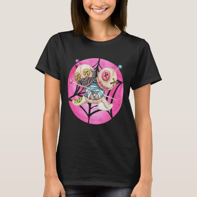 Voodoo Scary Cute Voodoo Dolls T Shirt (Framsida)