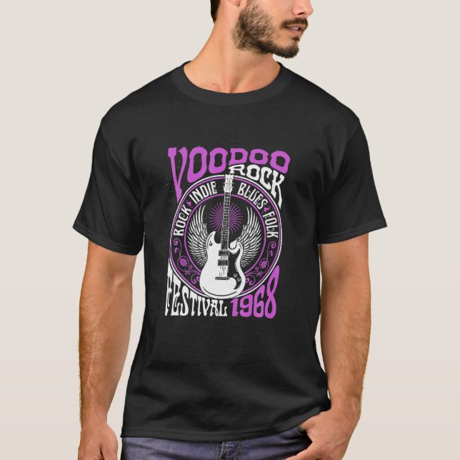 Voodoo Sten festival Blues Sten Guitar T Shirt (Framsida)