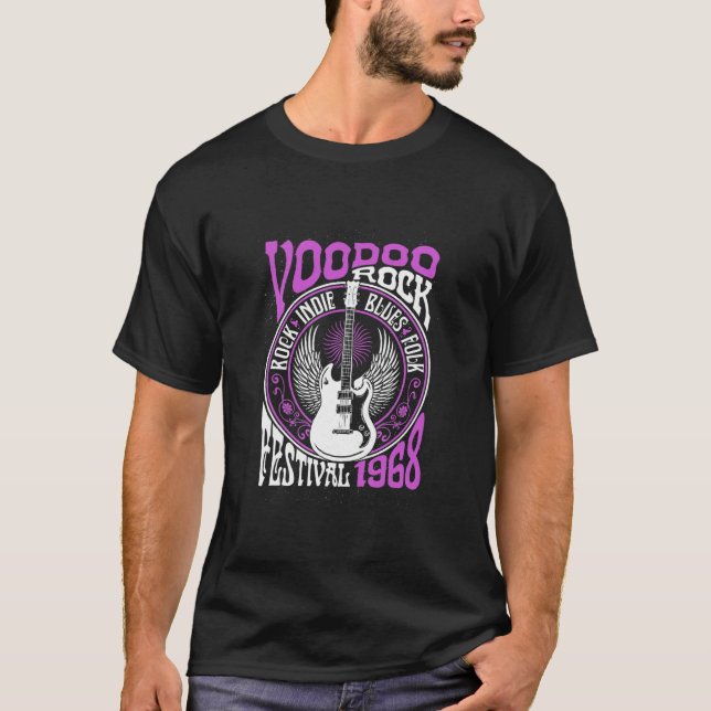 Voodoo Sten-festivalen Blues Sten Guitar T Shirt (Framsida)