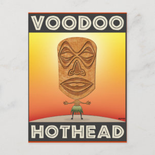 VooDoo Tiki Head Vykort