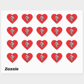 Voodoo Token Heart Stickers Hjärtformat Klistermärke