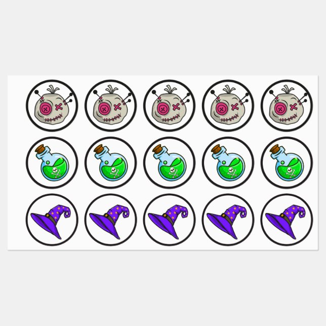 Voodoo Token Large Circle Watersecure Stickers (Ark)