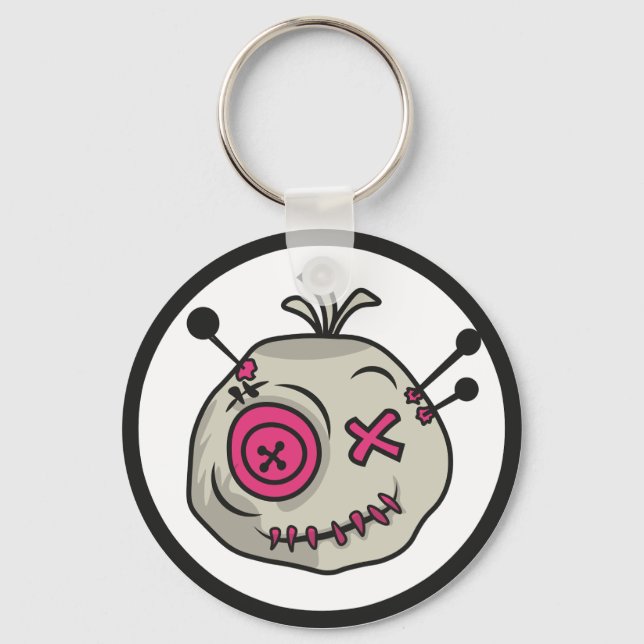 Voodoo Token Metall Circle Keychain Nyckelring (Framsida)