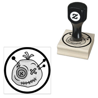 Voodoo Token Wood Art Frimärke Stämpel
