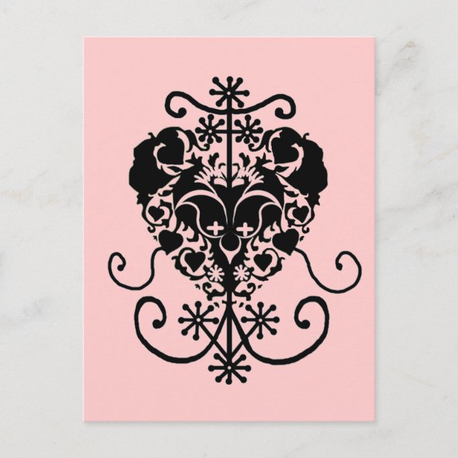 Voodoo Vévé for Erzulie Freda Vykort (Framsida)