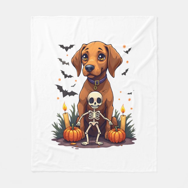 Voodoo Vizsla Hund Fleecefilt (Framsidan)