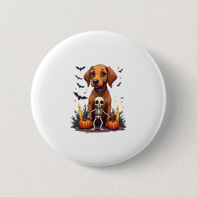 Voodoo Vizsla Hund Knapp (Framsida)