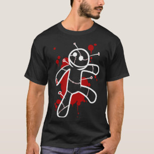 Voodoodocka på svart tee