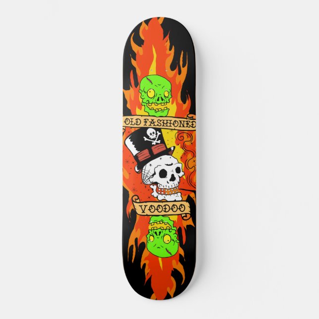 Voodooskalle Mini Skateboard Bräda 18,5 Cm (Framsida)