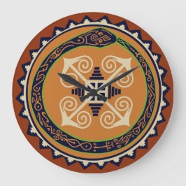VooDou Wall Clock - Oroburous Snake with Chaos Stor Klocka