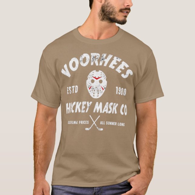 Voorhees Hockey Mask Co. T Shirt (Framsida)