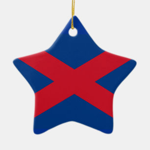 Voortrekker Flagga Julgransprydnad Keramik