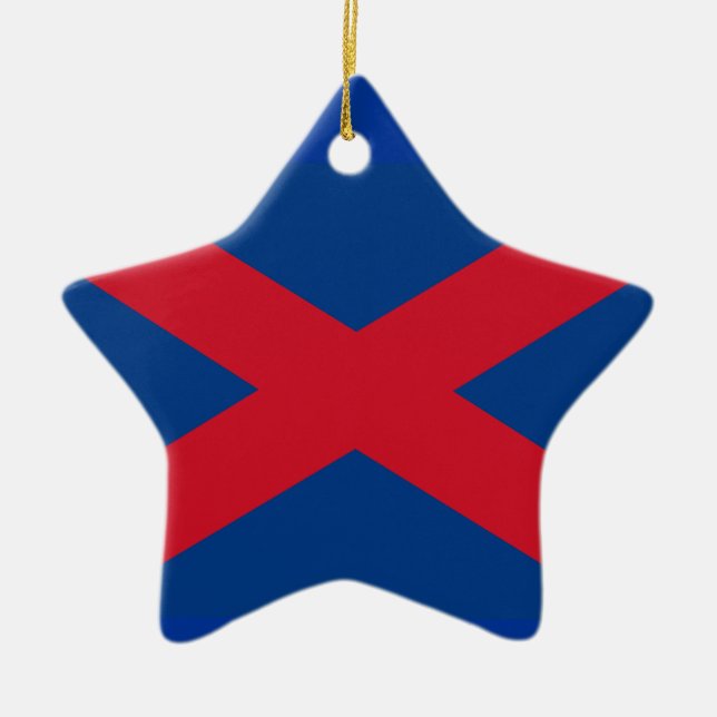 Voortrekker Flagga Julgransprydnad Keramik (Framsidan)
