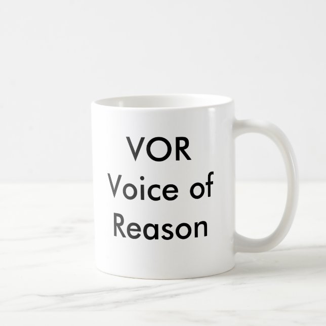 VOR uttrycker av resonerar muggen Kaffemugg (Höger)