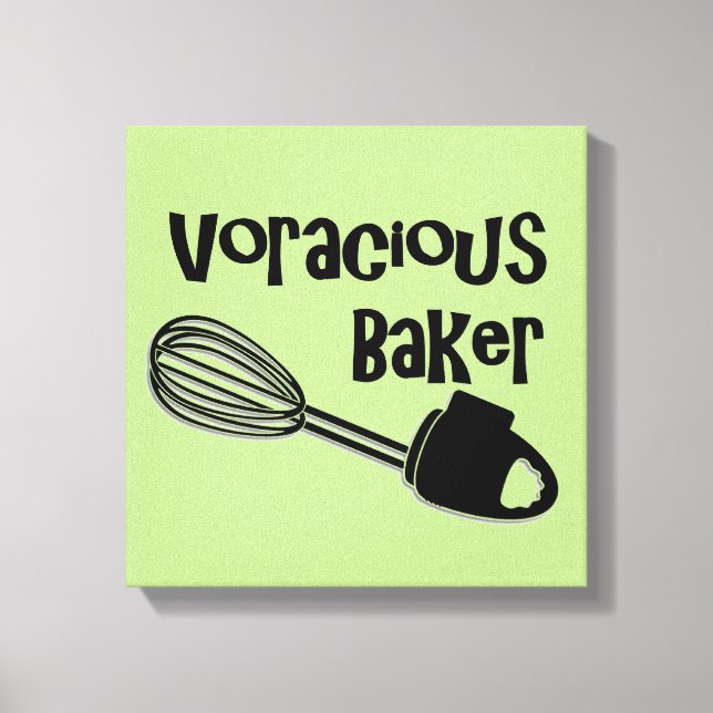 Voracious Baker - Linnande köksskyltar Canvastryck (Framsida)