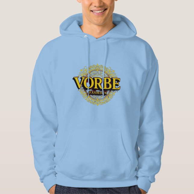 VORBE Fashion Gold Monogram Men's Premium Hoodie (Framsida)