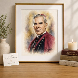 Vördad Fulton Sheen förbönshelig bön Poster