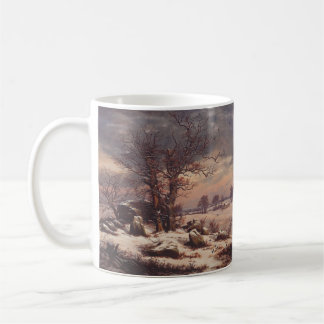 Vordingborg in Winter by J.C. Dahl Fine Art Kaffemugg