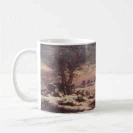 Vordingborg om vintern av J.C. Dahl Fine Art Kaffemugg