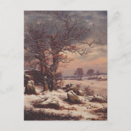 Vordingborg om vintern av J.C. Dahl Fine Art Vykort