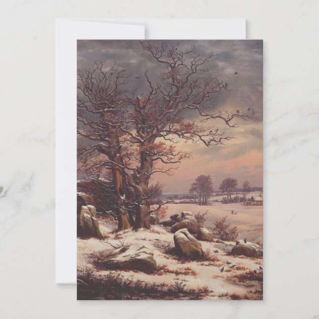 Vordingborg på vintern av J.C. Dahl Fine Art Inbjudningar (Framsida)