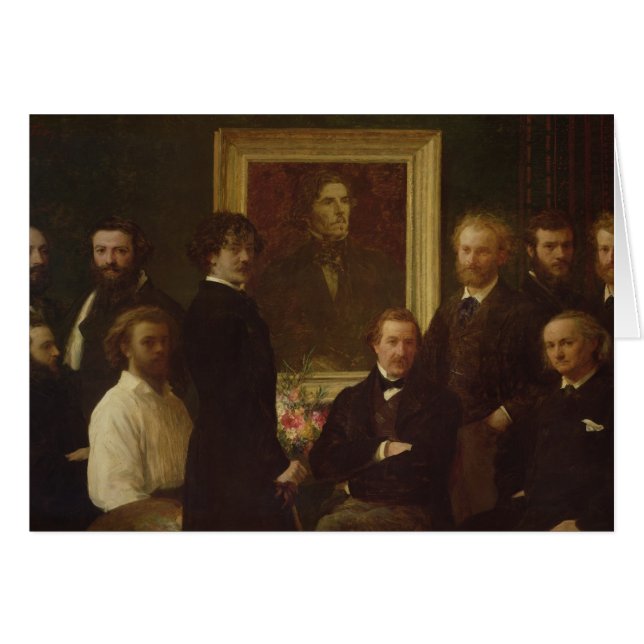 Vördnad till Delacroix, 1864 Hälsningskort (Framsidan Horizontal)