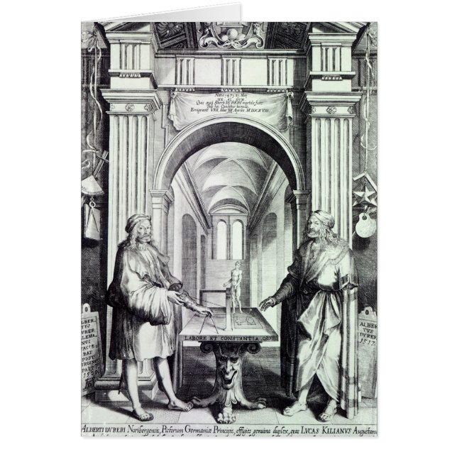 Vördnad till Durer, c.1628 Hälsningskort (Framsidan)