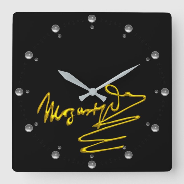 VÖRDNAD TILL MOZART det guld- häftet av Fyrkantig Klocka (Framsida)