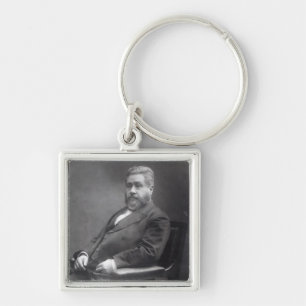 Vördnadsvärda Charles Haddon Spurgeon Fyrkantig Silverfärgad Nyckelring