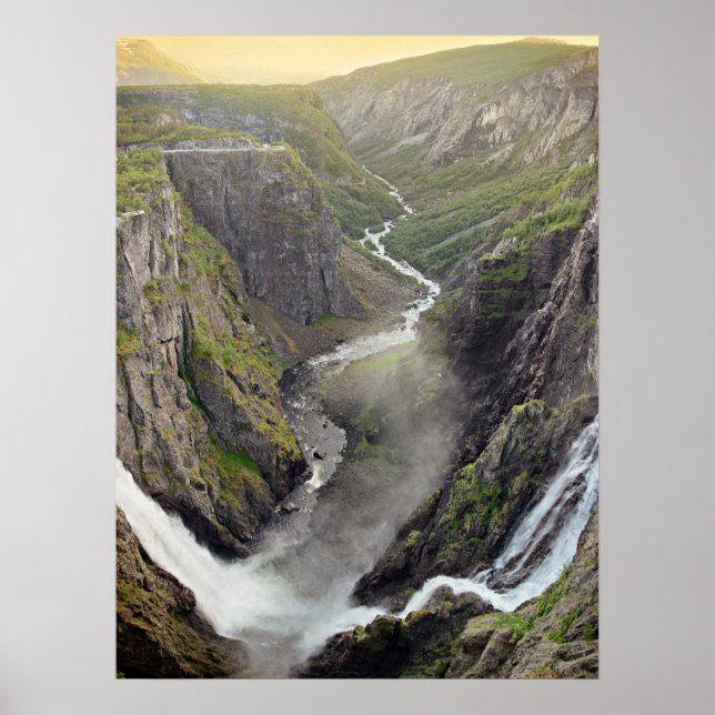 Vøringsfossen vattenfall i Norge affisch (Framsidan)