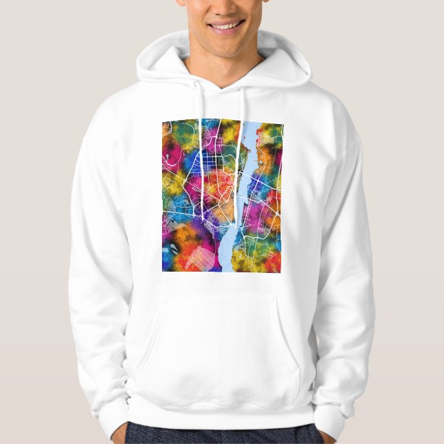 Voronezj Ryssland Stadskarta Hoodie (Framsida)