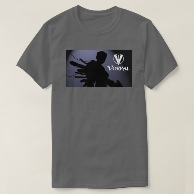 Vorpal Tecknad Bok TShirt: Blue Silhouette T Shirt (Design framsida)