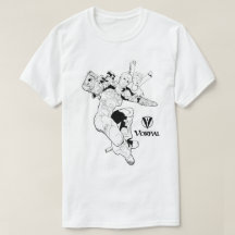Vorpal Tecknad Bok TShirt: Täck 2 åtgärd