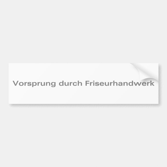 Vorsprung-durch-Friseurhandwerk-Silver Bildekal (Framsidan)