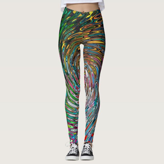 Vortex av Färger baljväxter Leggings (Framsida)