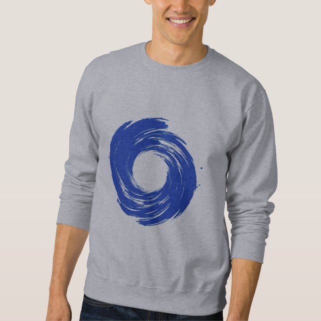 Vortex Azul Escuro Lång Ärmad Tröja (Framsida)
