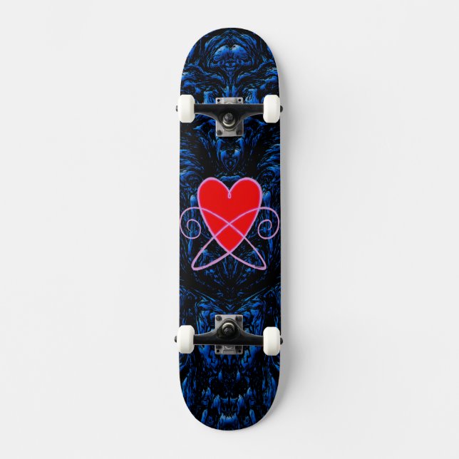 Vortex Heart Mini Skateboard Bräda 18,5 Cm (Framsida)