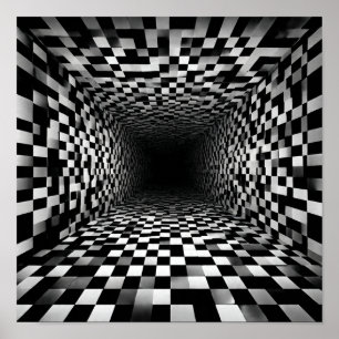 Vortex Illusion för kontrollpanel för högkontrast Poster