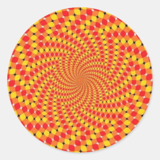 Vortex optiska Illusioner Runt Klistermärke