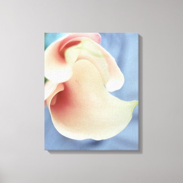 Vortex White Calla Lily Blommigt Canvas Art Skriv  (Framsida)