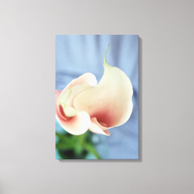 Vortex White Calla Lily Blommigt Canvas Art Skriv  (Framsida)