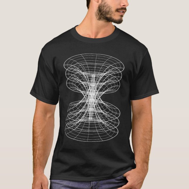 Vortex Wireframe Constellation T Shirt (Framsida)